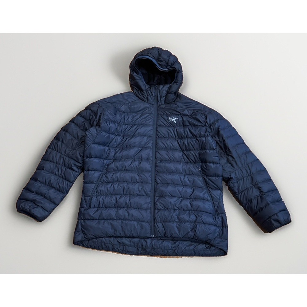 Arcteryx Cerium LT Hoodie Goose Down Jacket Men's XXL Navy Puffer Leaf Rare